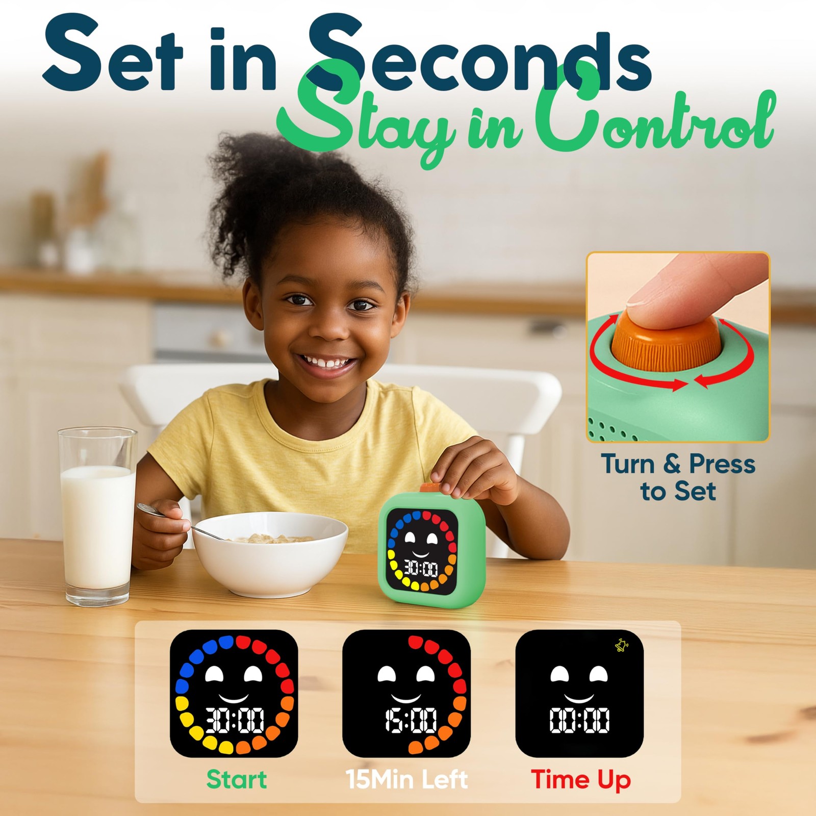 Digital Visual Timer for Kids - Rechargeable 99 Min Timer - Focus Smoother R...