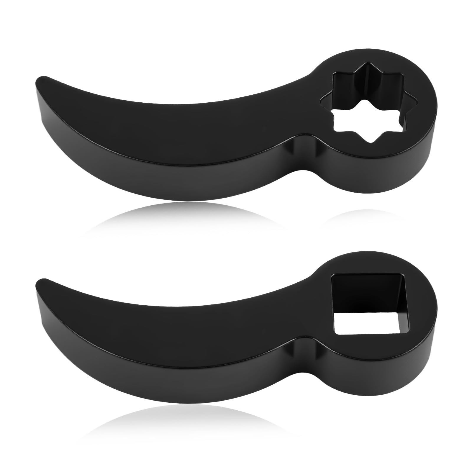 Bvcurdw 2PCS 1/2" Drive Pry Bar Wrench 2.92*0.98*0.47 inch, Black