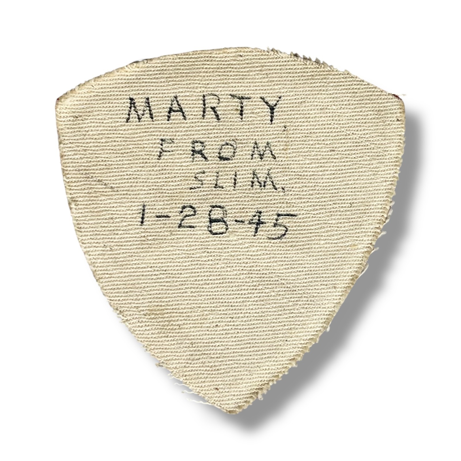 3rd Marine Division Original WW2 Wool Patch Dated "Marty From Slim 1-28-45"