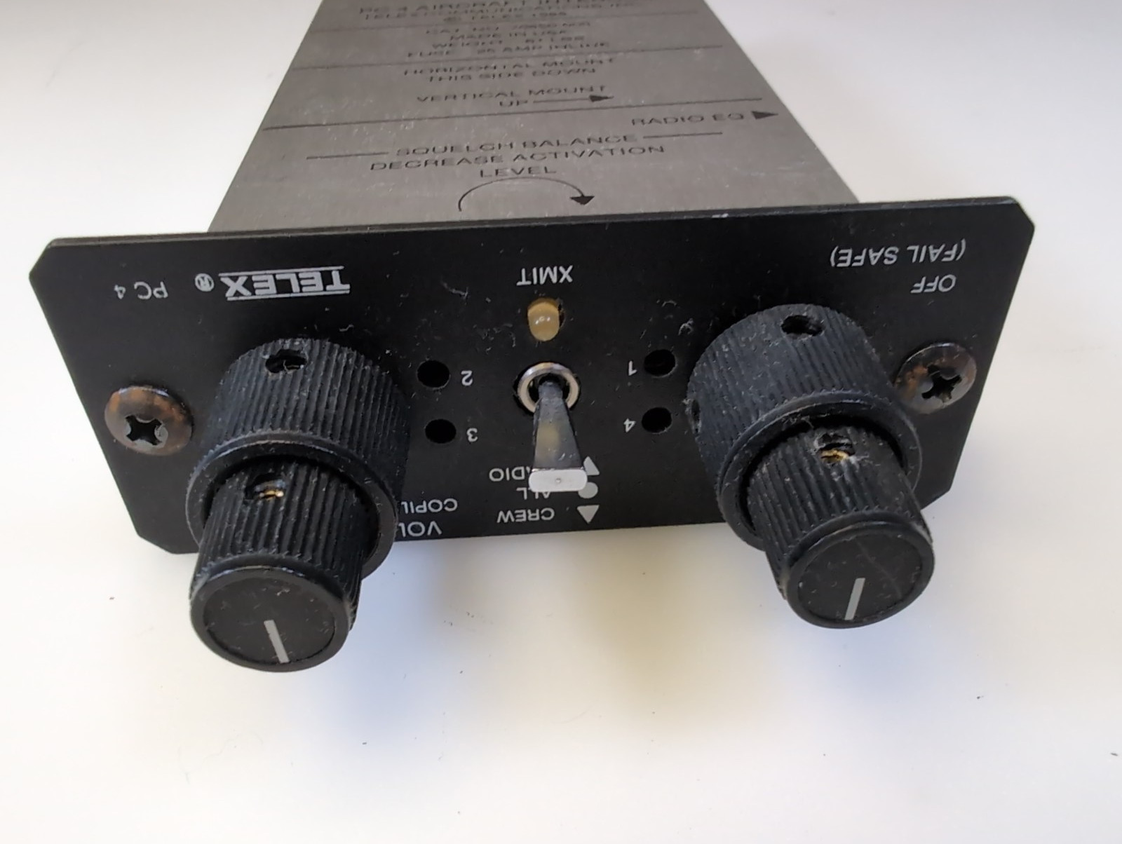 Telex Communications PC 4 Aircraft Intercom CAT No. 70650-000