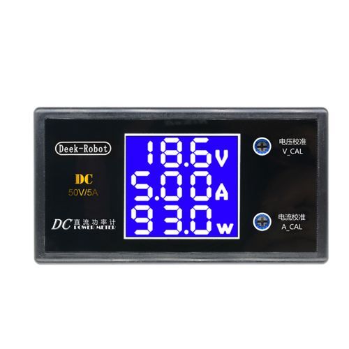 Digital DC 50V 5A 250W LCD Voltmeter Ammeter Voltage Current Volt Power Meter