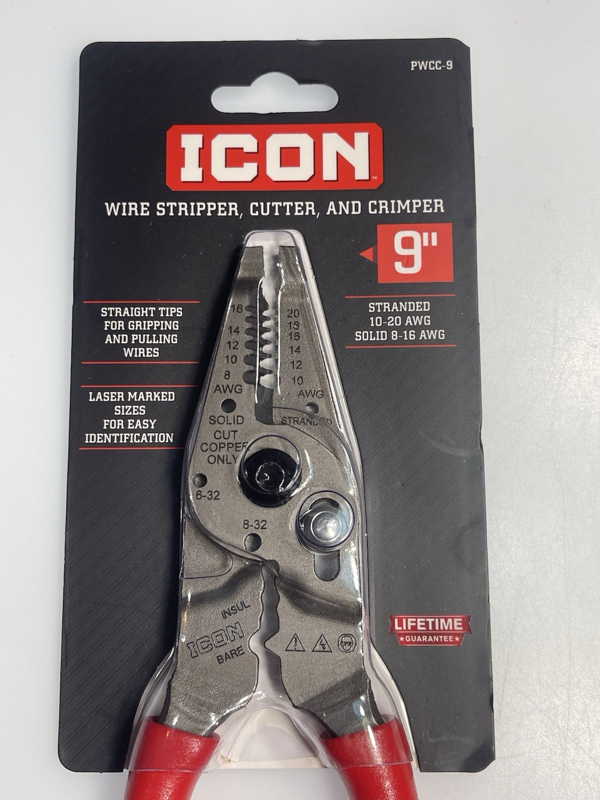 Icon 9” Wire Stripper Cutter Crimper PWCC-9