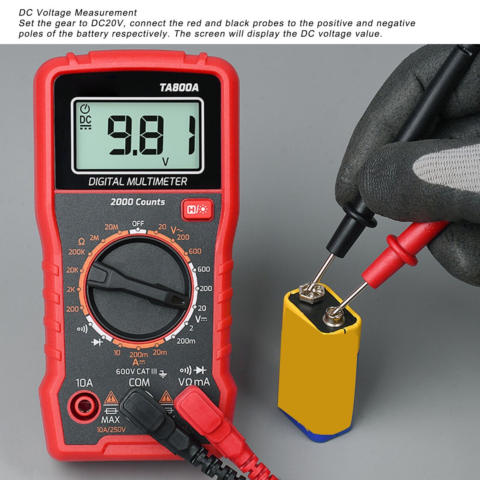 TA800A Digital Multimeter with True for rms and NCV Detection for Professional