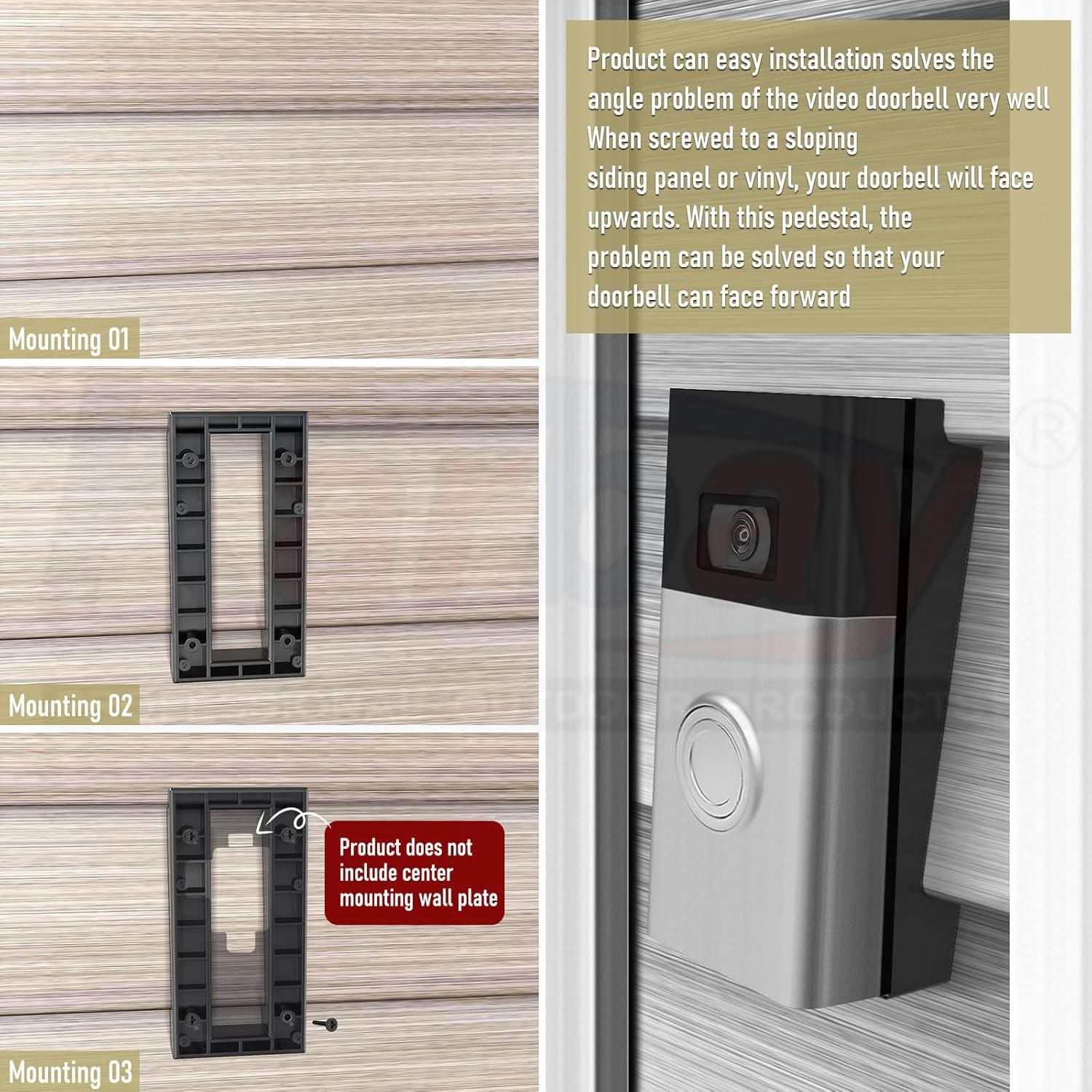 R-ing Doorbell Siding Mount/Vinyl Siding Angle Adjustment Mount