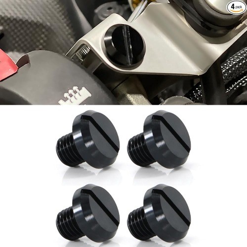 4 PCS Mirror Hole Plugs M10x1.25, Fit for Z125/ Z400/ MT-07 / MT-09, CRF250L/ CB