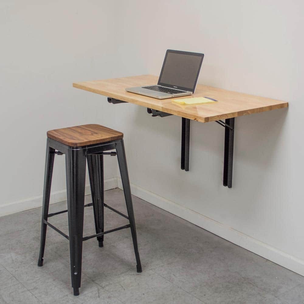 Folding Workbench Wall Mount Table 4ft Space Saver Shop Heavy Duty NEW