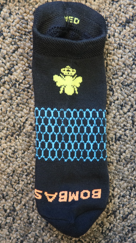 New Bombas Unisex Honeycomb Ankle Socks - BLACK - 6 Pairs - MEDIUM