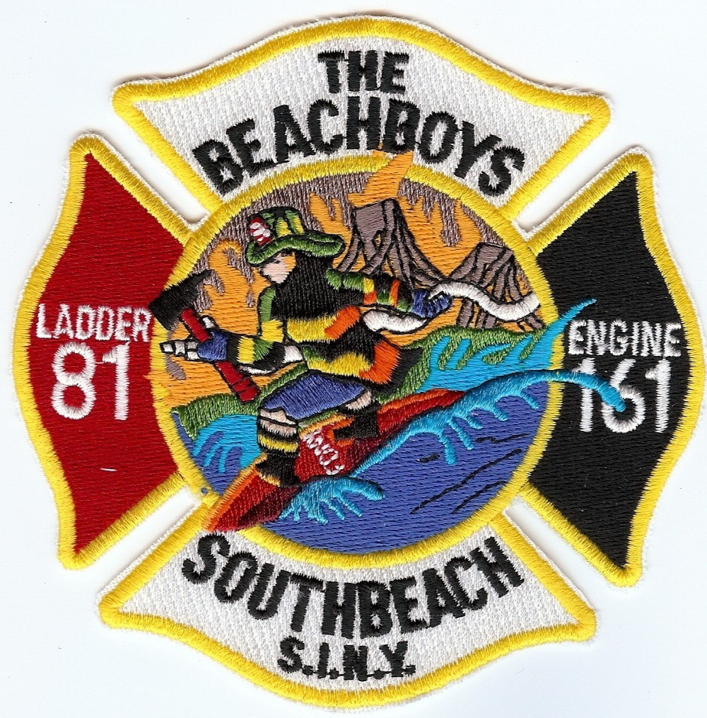 New York City  Engine - 161 / Ladder-81 "Beachboys" (5" x 5" size) fire patch