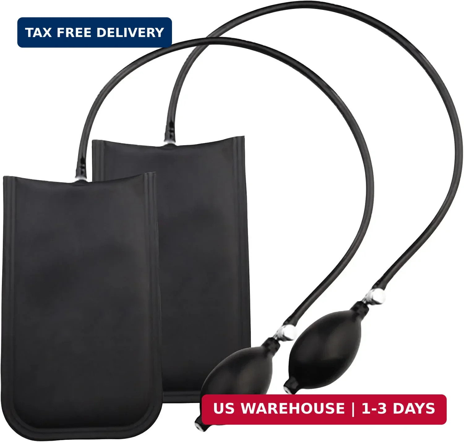 Air Wedge Bag with Long Hose, Commercial Grade Air Wedge Bag Pump, Air Shim Infl