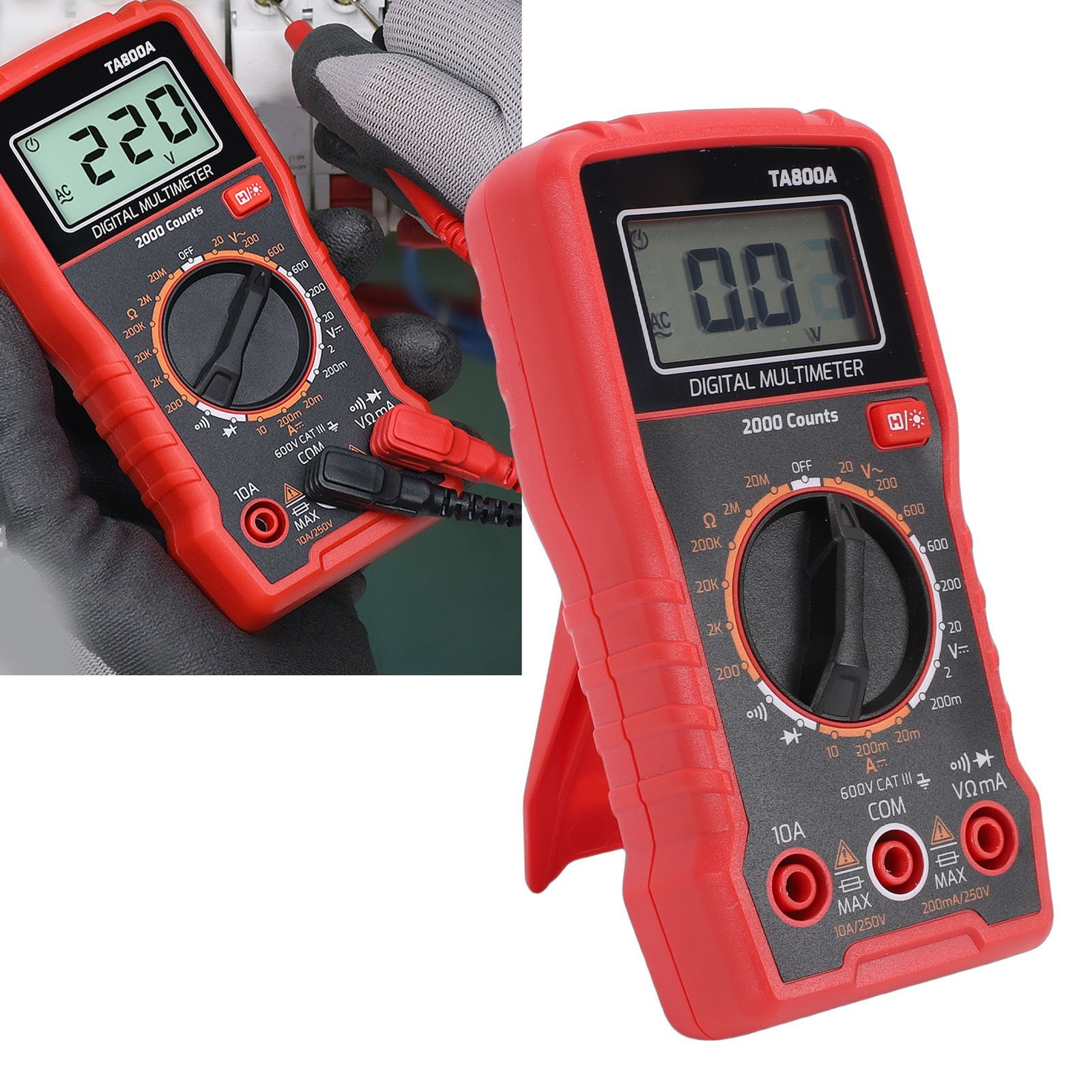 TA800A Digital Multimeter with True for rms and NCV Detection for Professional