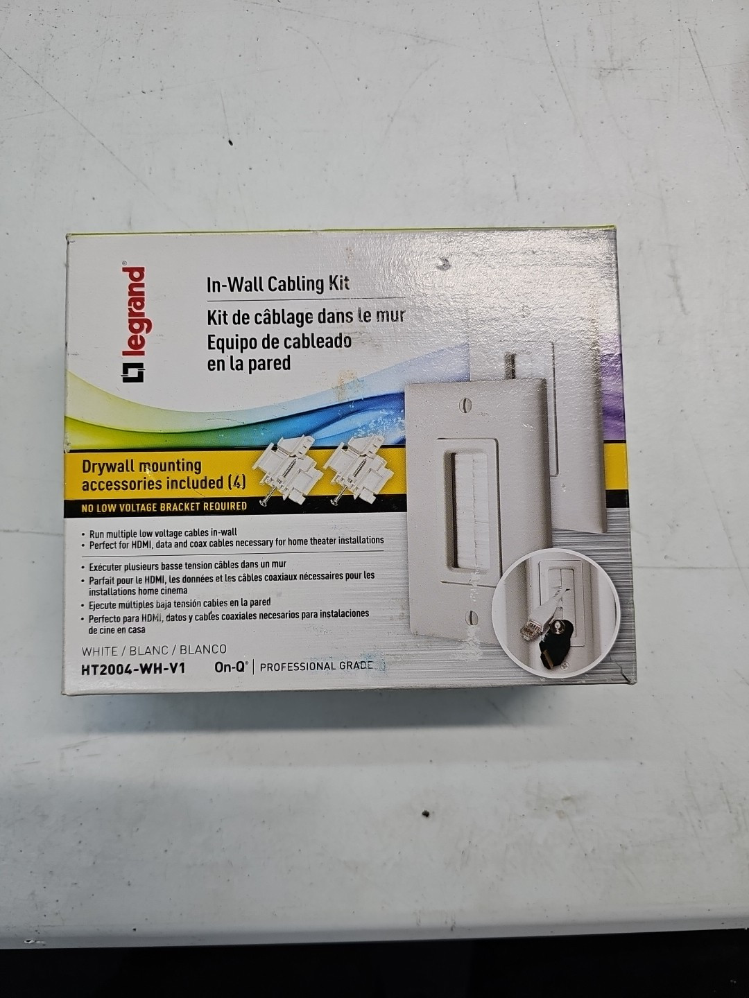 LEGRAND IN WALL CABLING KIT LOW VOLTAGE CABLE ACCESS PLATE KIT HT2004-WH-V1 NEW