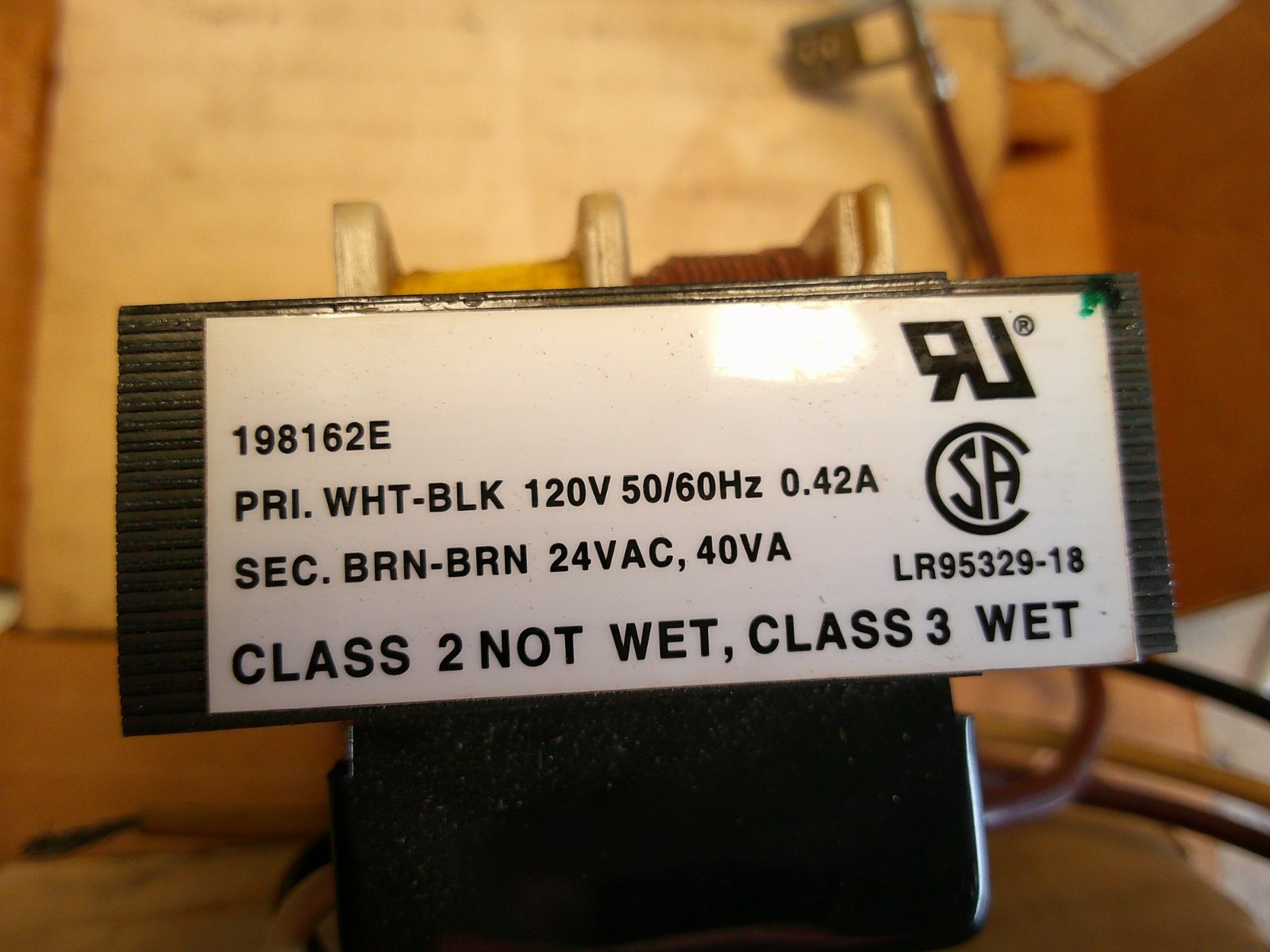 *NEW* HONEYWELL 198162EA TRANSFORMER 120V 50/60HZ 0.42A