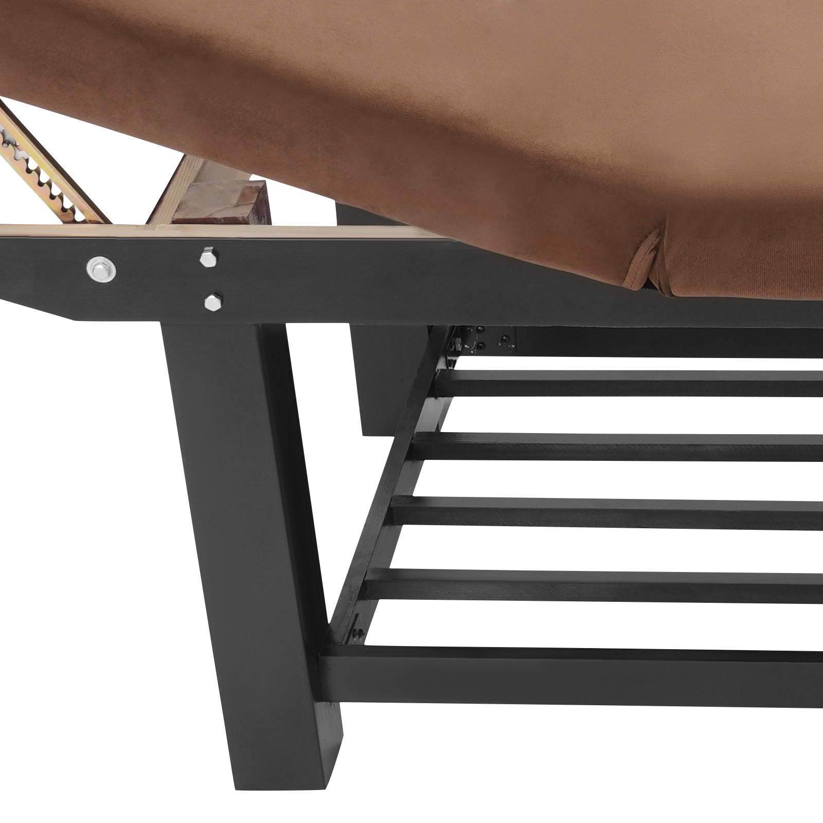 Stationary Massage Table Solid Wood Massage Table Spa Bed 75"x 31.5" Brown