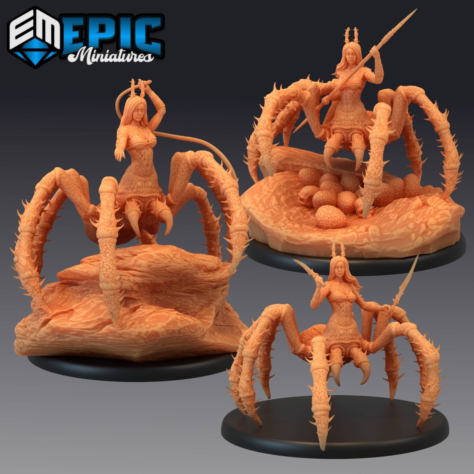 Arachne Spider D&D Dungeons and Dragons Monster Miniature, Epic Miniatures