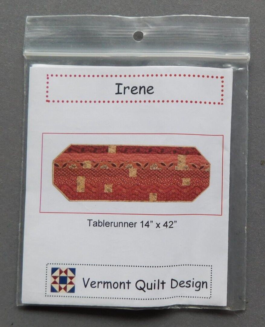 Irene: Tablerunner 14"x42" - Vermont Quilt Design - 2012 instruction