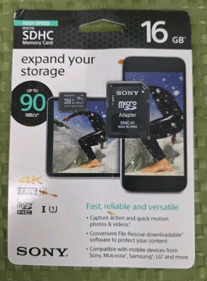 SDHC High Speed Memory Card 16gb Sony Expand Your Storage