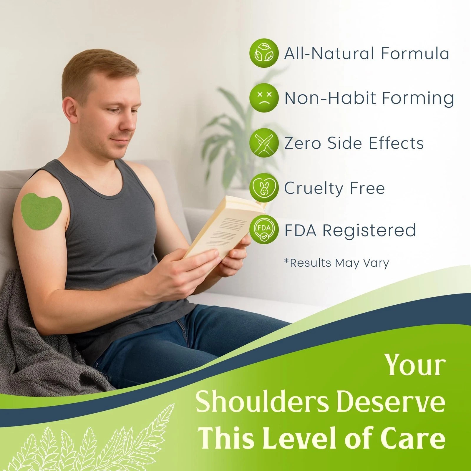 FlexiShoulder Natural Shoulder Relief Patch - Transdermal Herbal Warming Patches