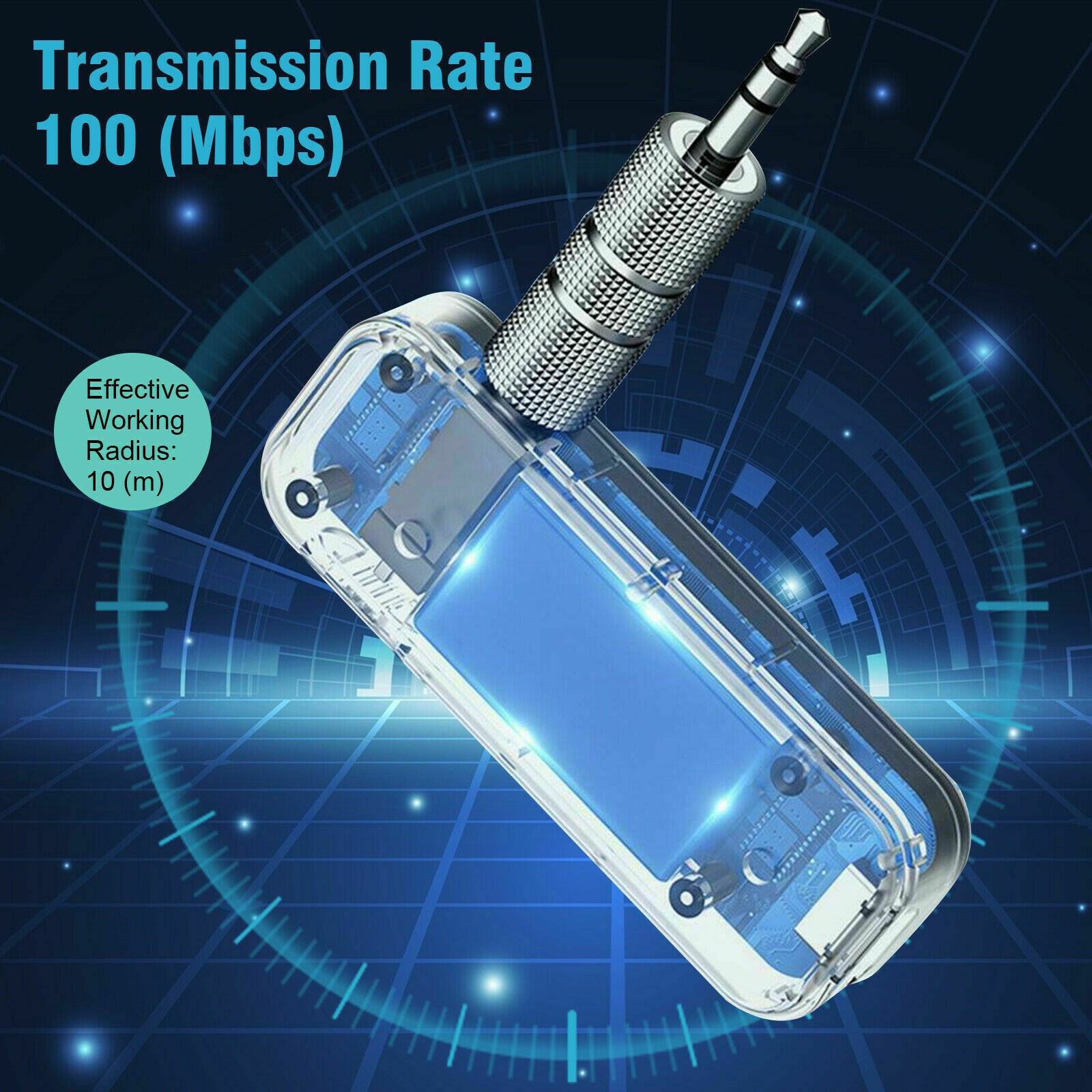 2 IN 1 Universal Bluetooth 5.0 Audio Transmitter Receiver Adapter With 3.5 Cable