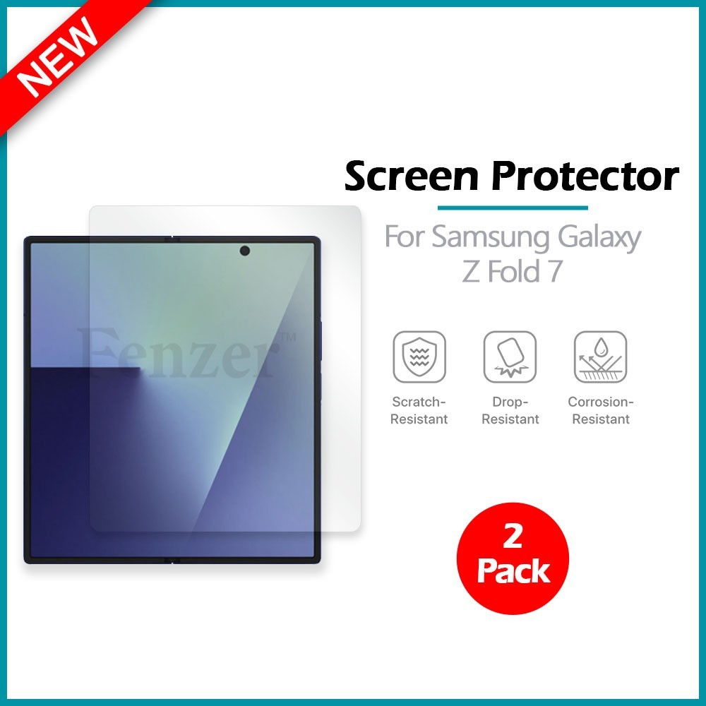 2-Pack LCD Ultra Clear Hydrogel Film Screen Protector for Samsung Galaxy Z Fold7
