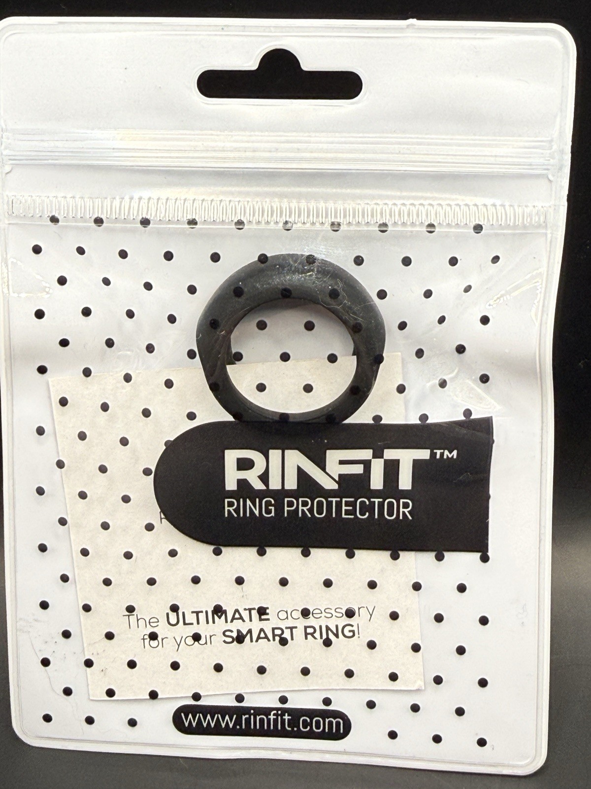 RinFit Silicone Ring Protector for Smart Ring – Black – New in Package Size 7