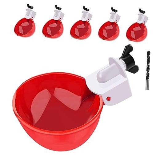 Chicken Waterer Cups, 6 Packs Large Chicken Watering Cups, Automatic Chicken