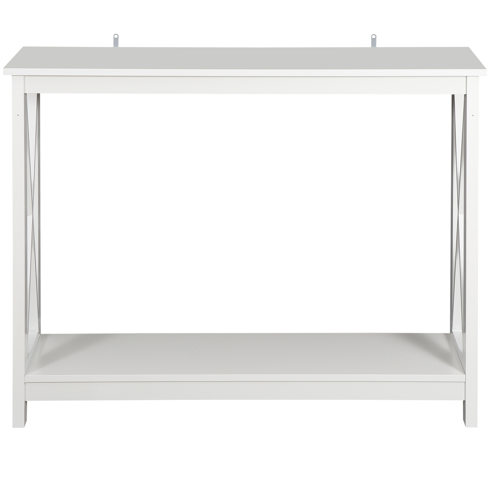 Console Table Bed Accent Side Stand Display Storage Shelf Entryway Decor White