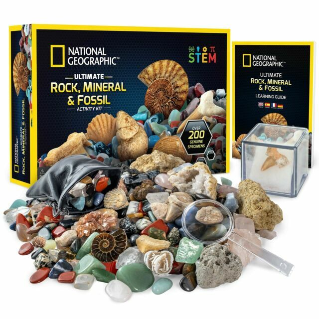 National Geographic Ultimate Rock, Mineral, Fossil Activity kit Over 200 Pieces