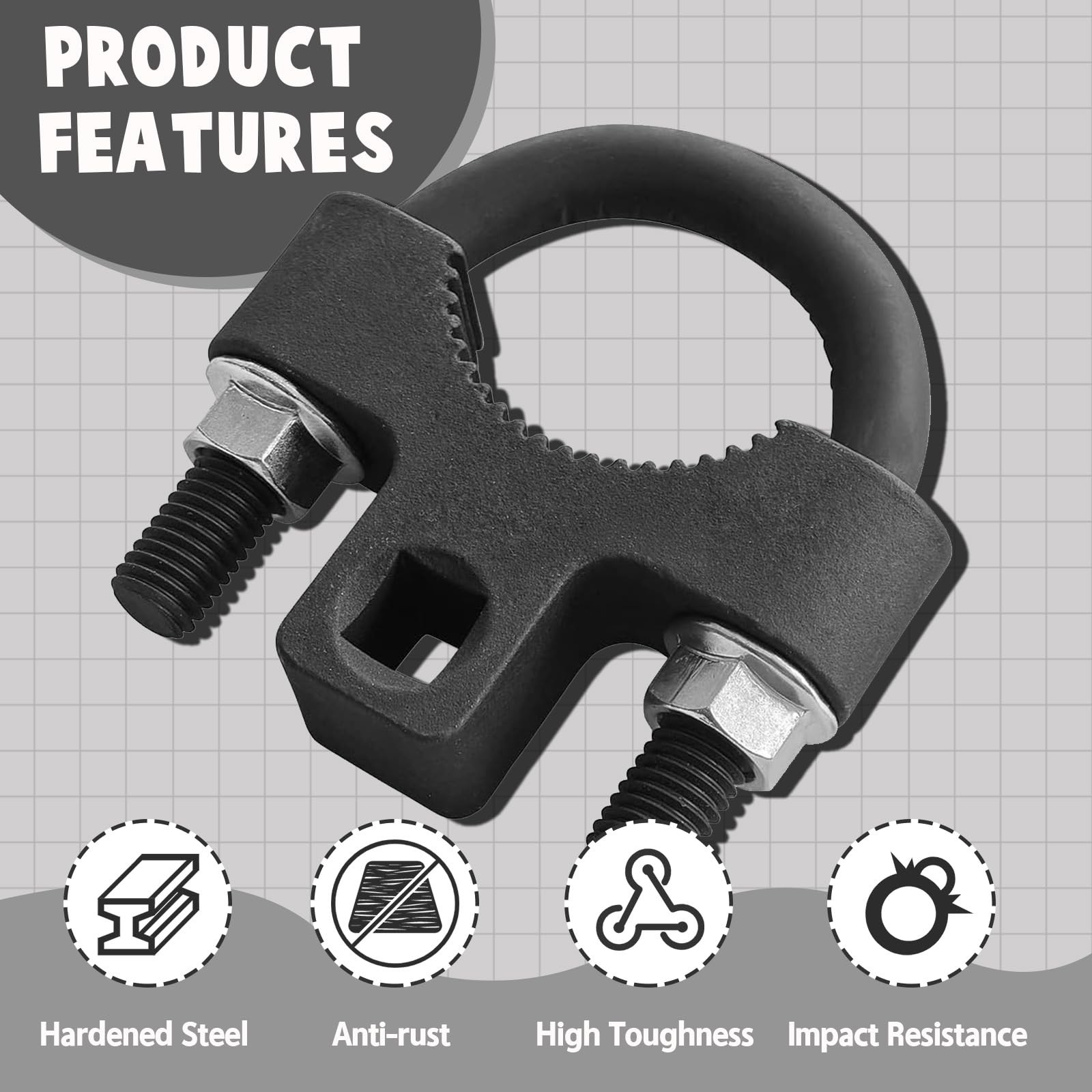 Inner Tie Rod Removal Tool,with Non-Slip Teeth for and...
