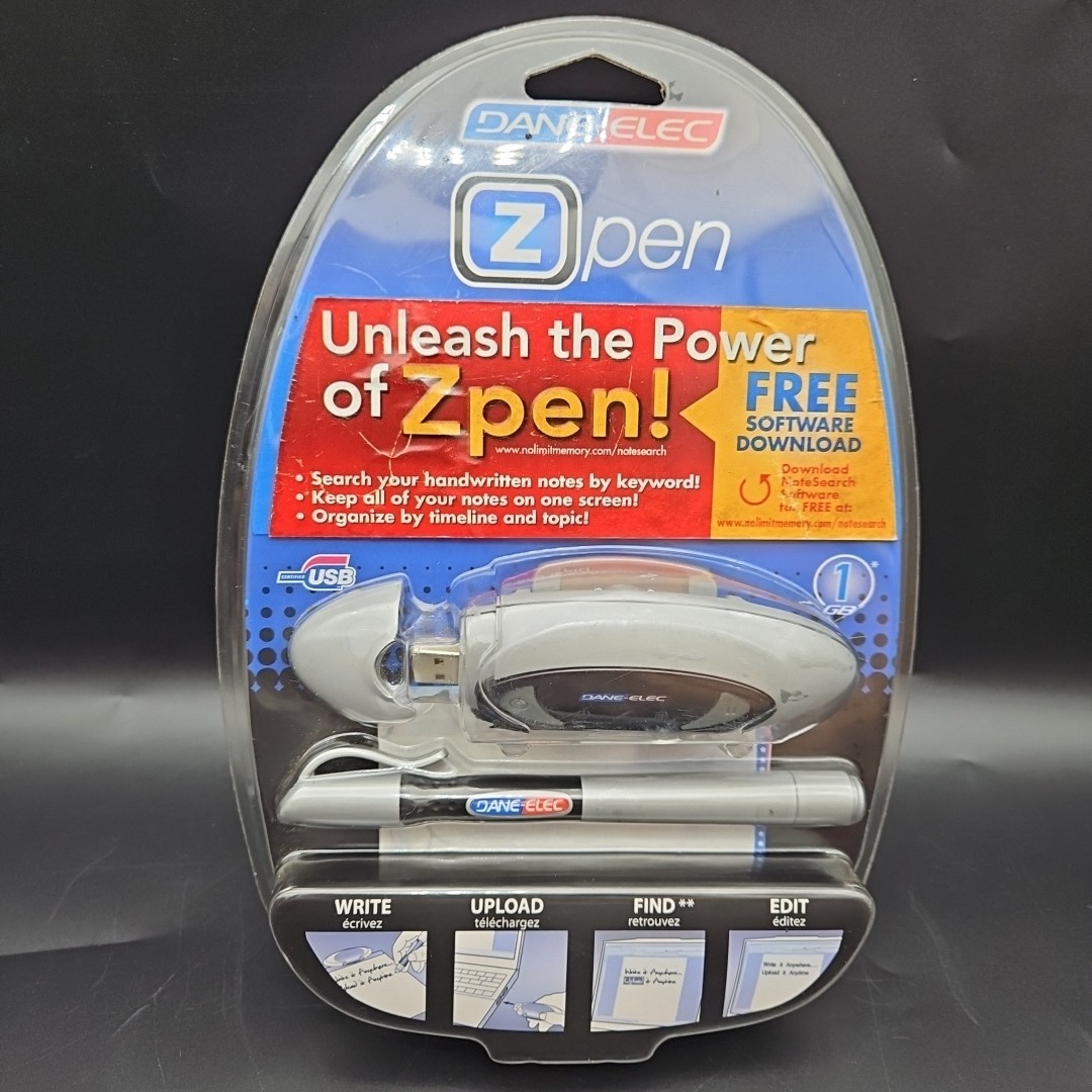 DANE-ELEC Z PEN Digital Pen Receiver & USB Cable Write Draw & Sketch Brand New