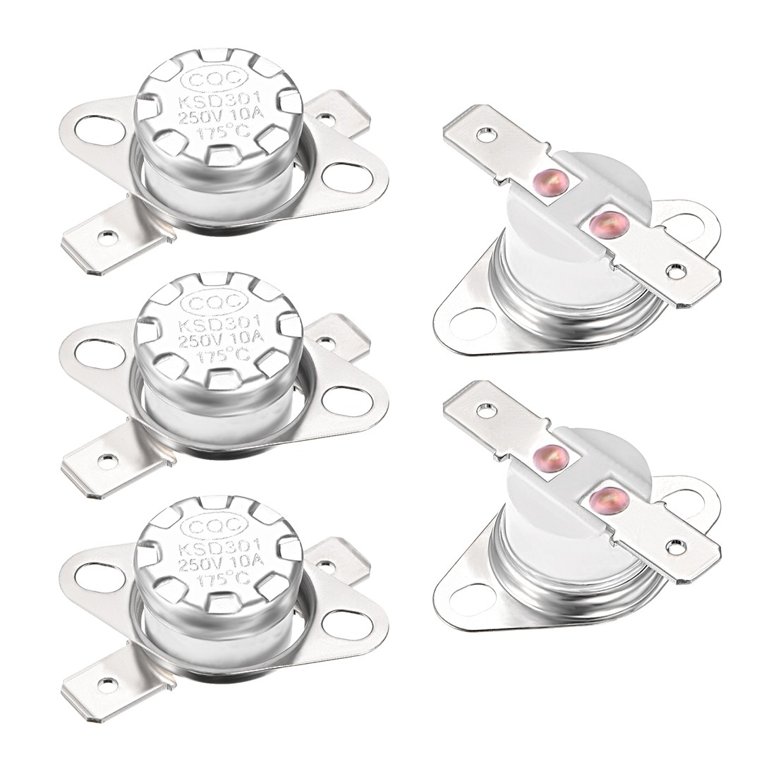 Temperature Control Switch Thermostat 175°C 10A N.C 6.3mm Pin 5pcs