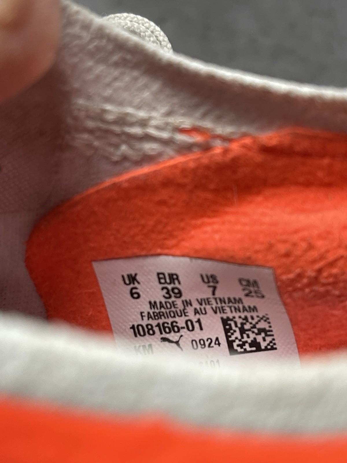 Puma Ultra 5 Match Soccer Cleats Mens Size 7 White Orange FG AG 108166-01
