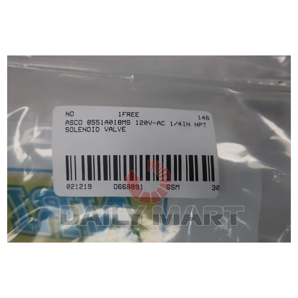 New In Box ASCO 8551A018MS Solenoid Valve 120V