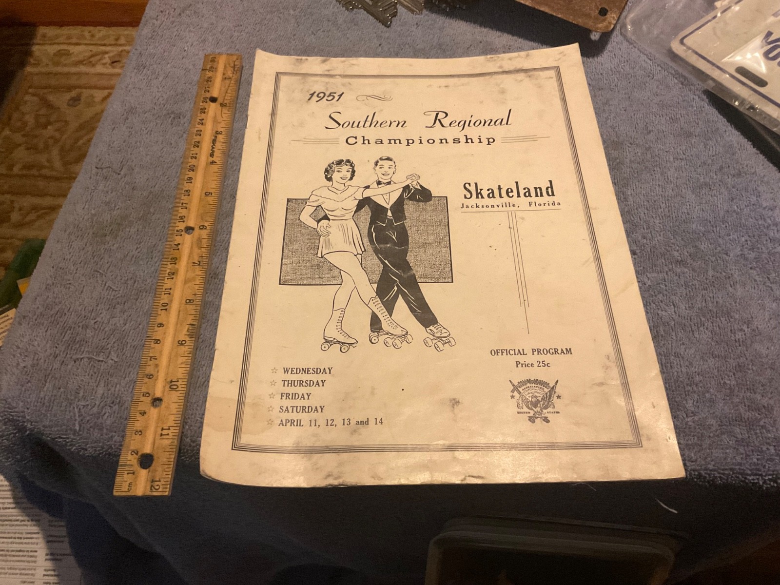 Roller Skating Skateland 1951 Program Southern Regional Jacksonville Fla
