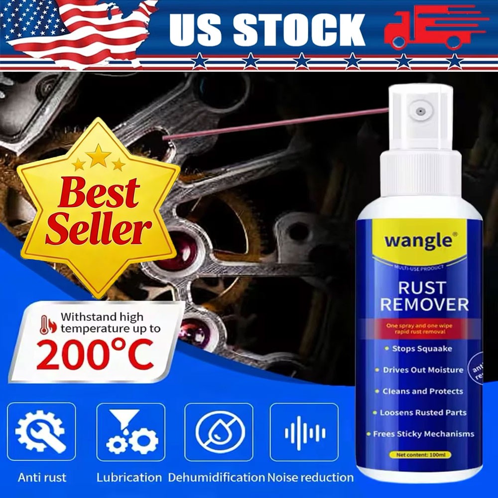 Wangle Rust Remover,Anti-Rust Lubricant Spray & Rust Remover Easy Application US