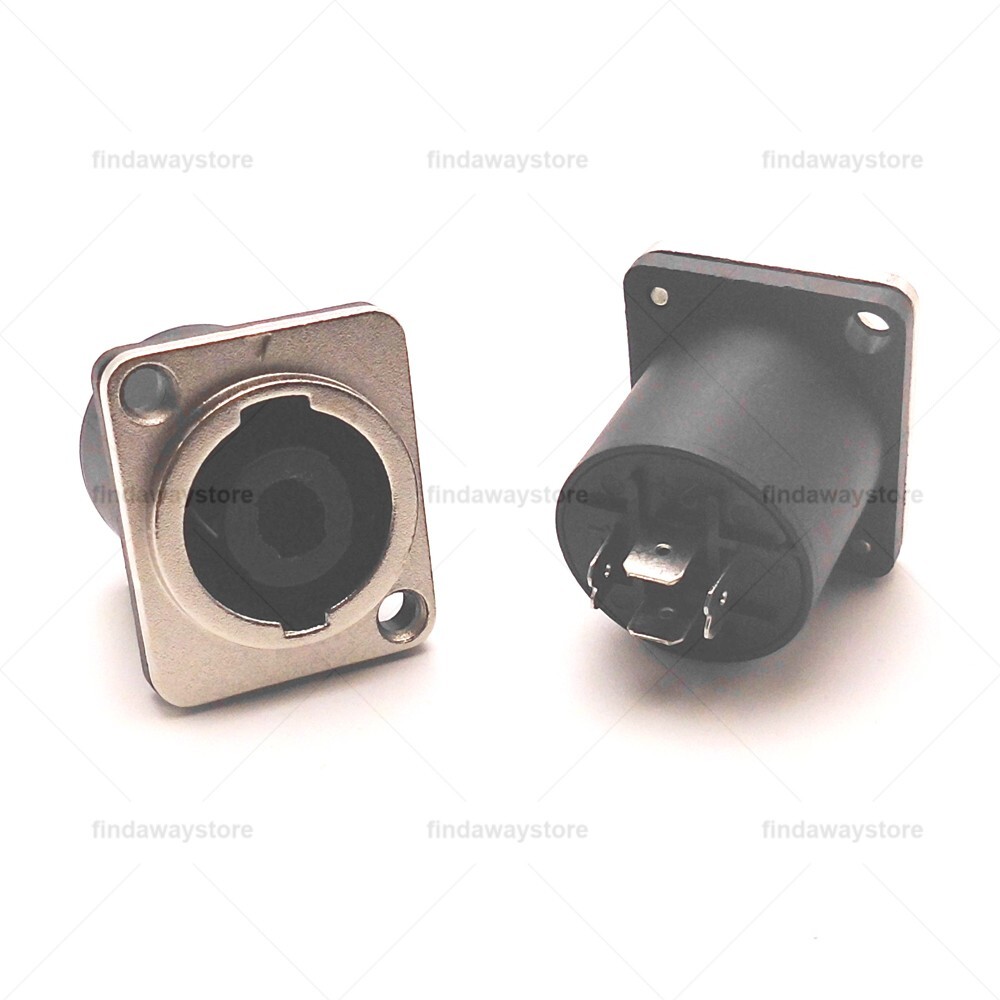 10 Replacement Speakon Connector 4 Pole W/ Metal Panel Mount for Neutrik NL4MP