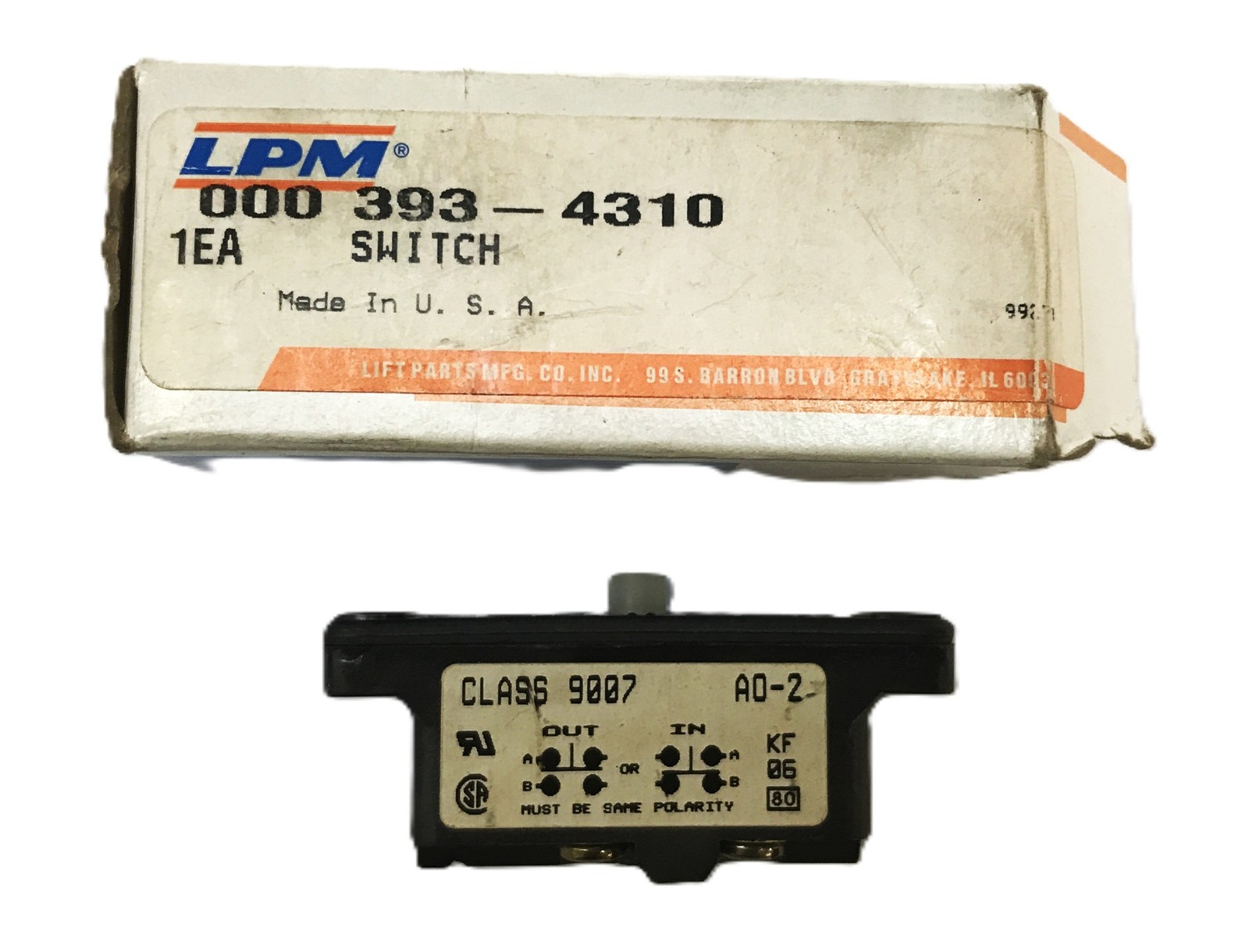 LPM Micro-Switch 393-4310 NOS