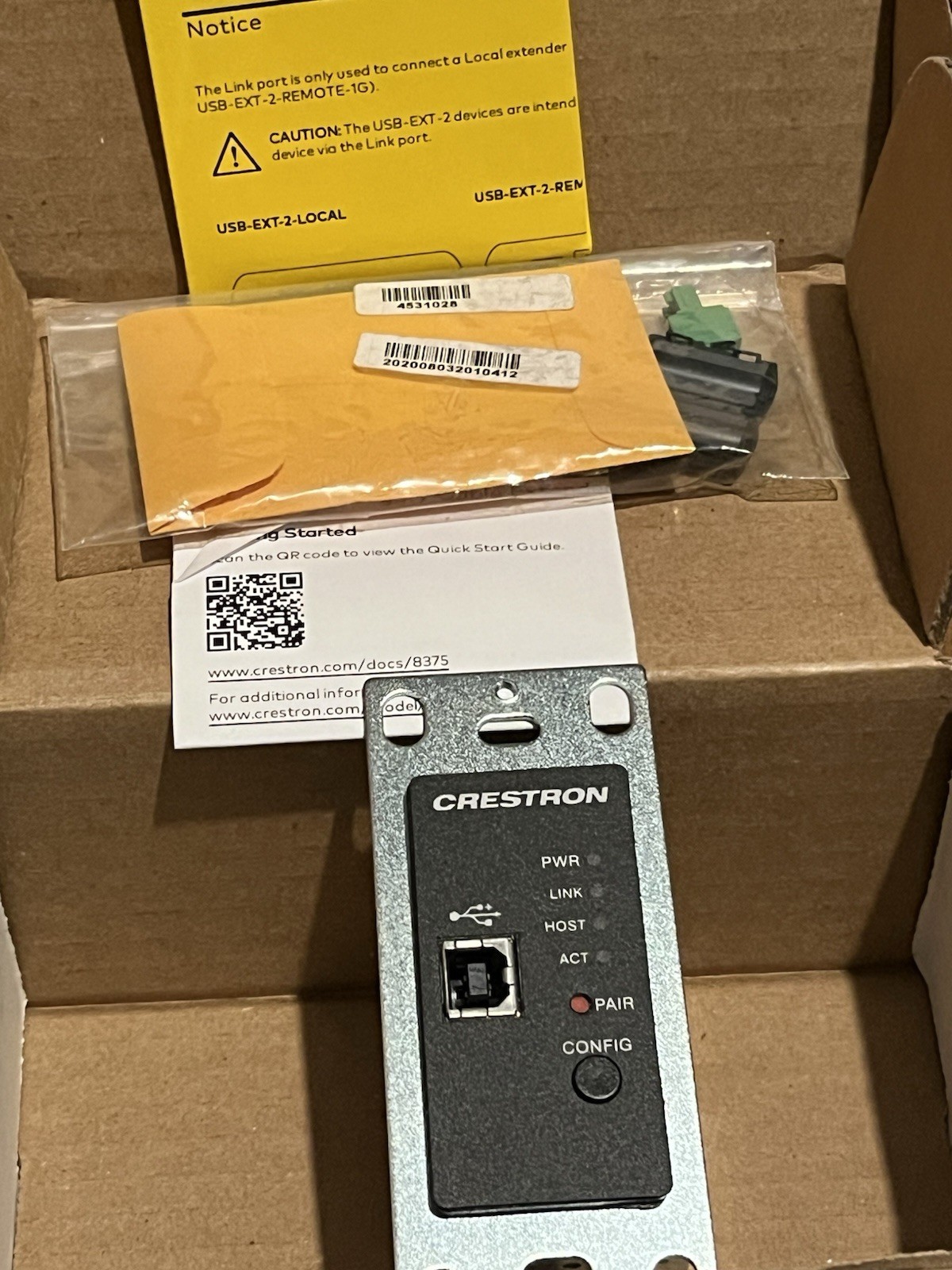 Crestron USB Ext 2 Local 1 Go