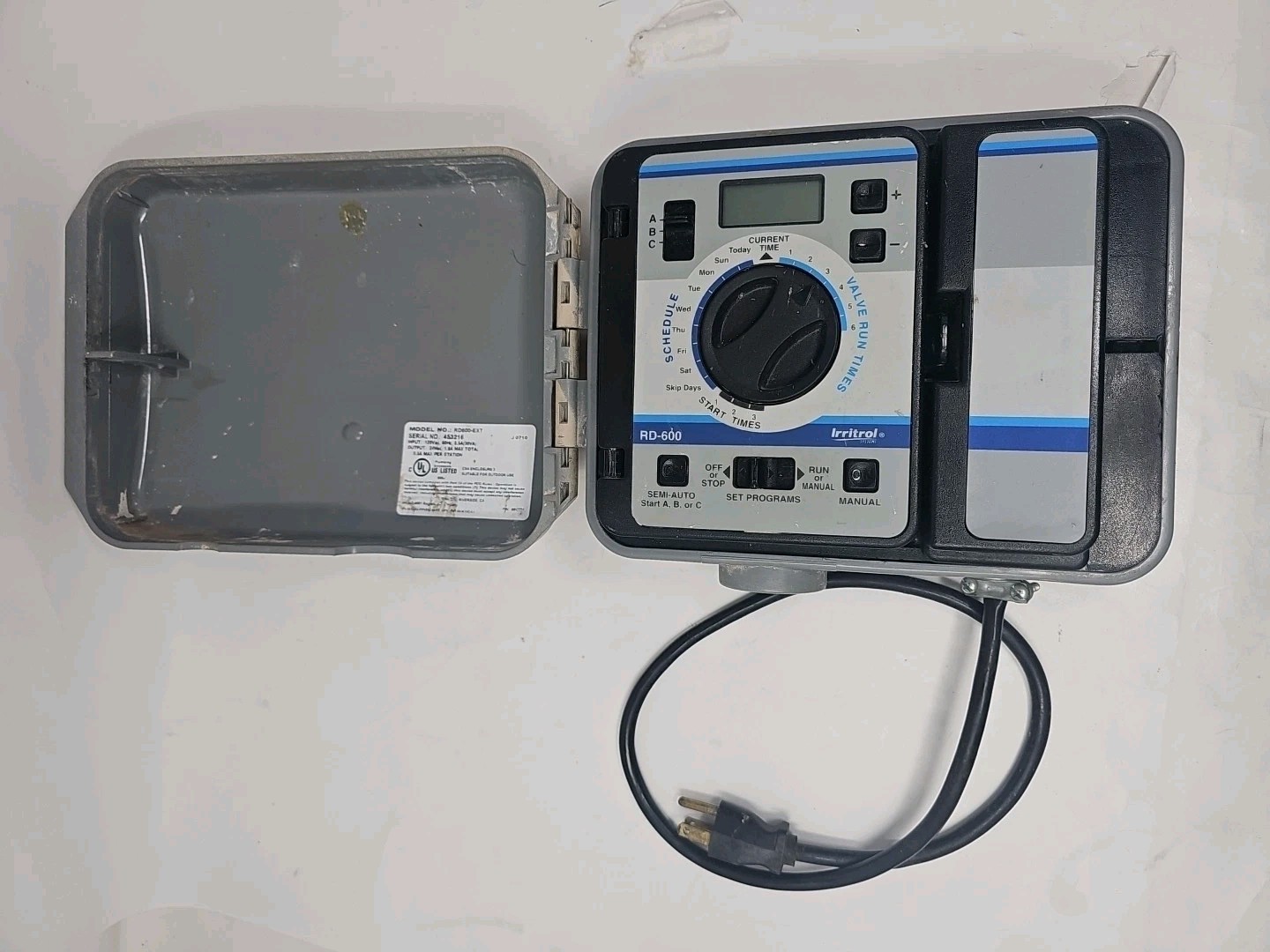 Untested Irritrol / Hardie Rain Dial RD-600 Module. Box Lock/unlock Pin Missing