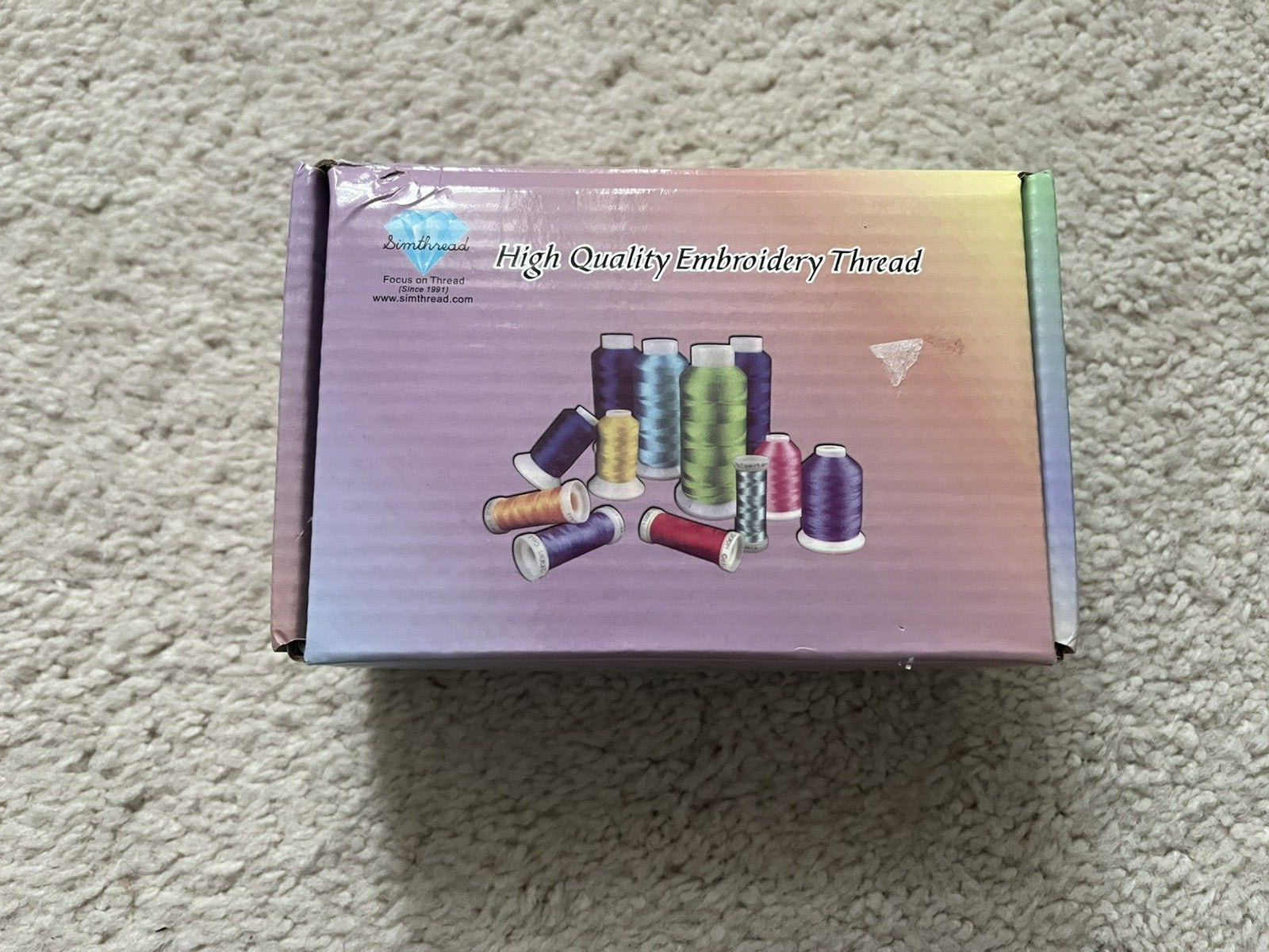 Embroidery Machine Polyester Thread 12 Rolls Assorted Colors (Melange)