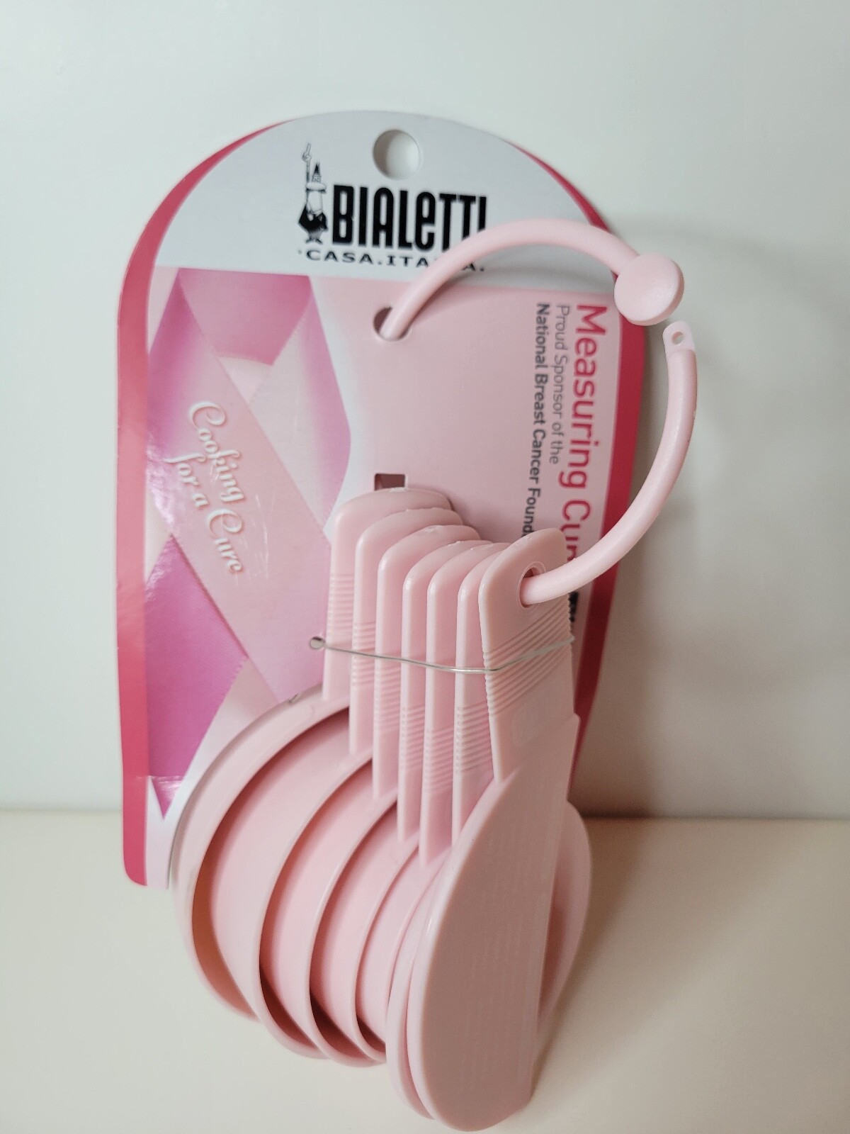 New BIALETTI Pink Measuring Cups Breast Cancer Foundation Cooking for a Cure