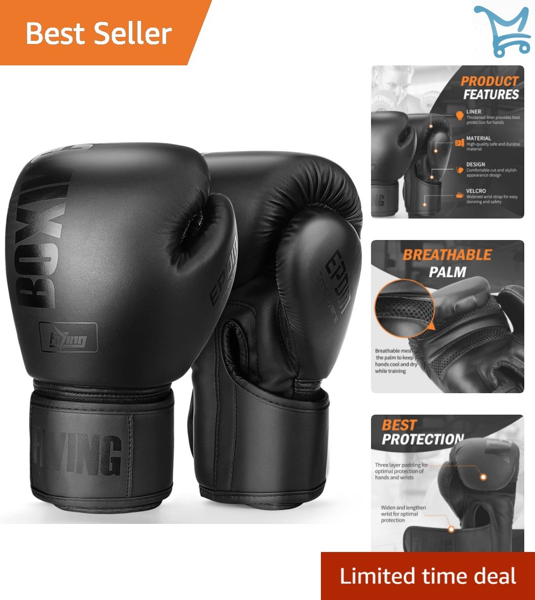 Leather Boxing Gloves 12oz Training MMA Kickboxing Muay Thai Unisex