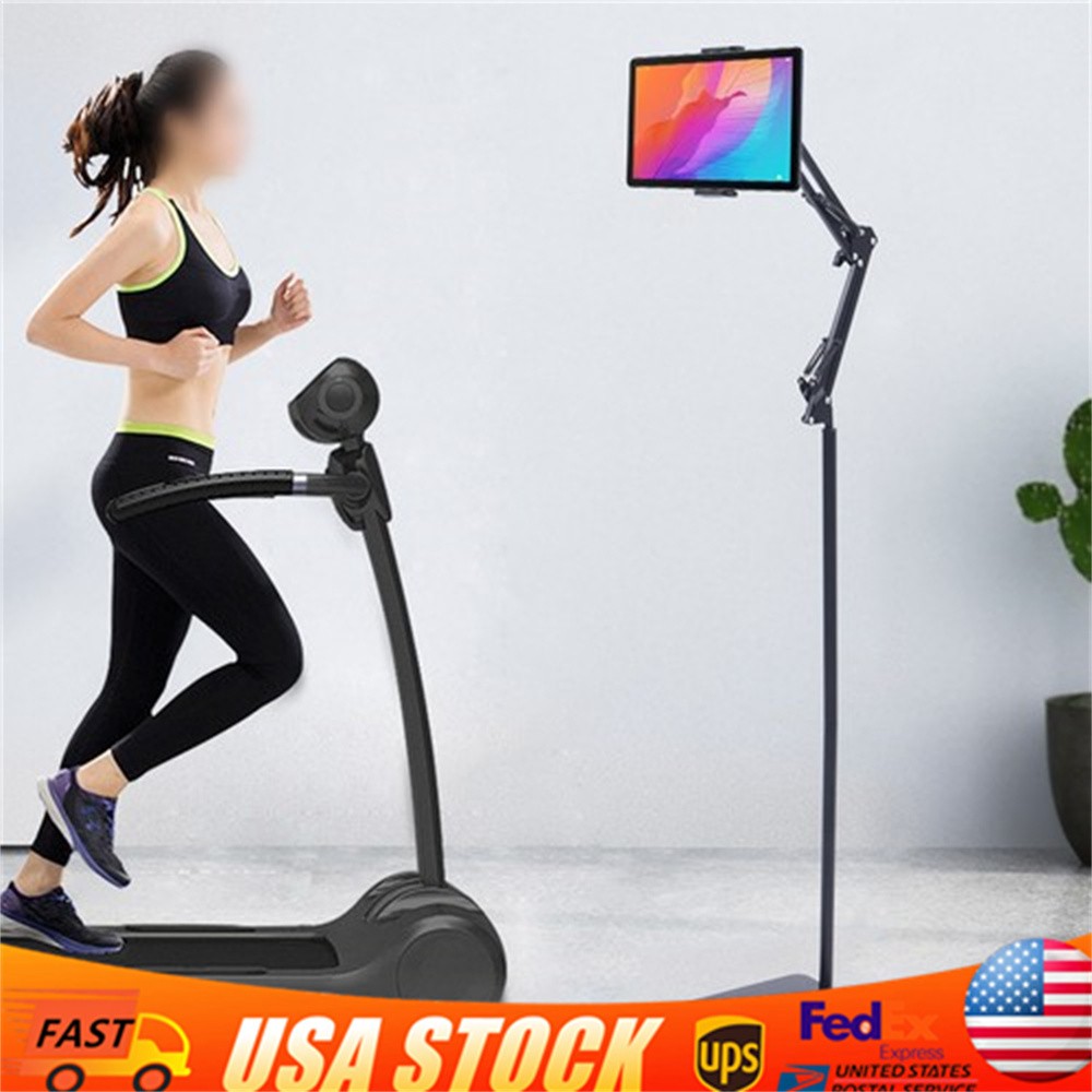 Universal 360° Tablet Holder Floor Stand Clamp Adjustable for 4-11in Phone iPad