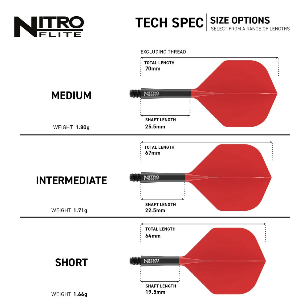 Red Dragon Nitro Flite Solid Black and Red