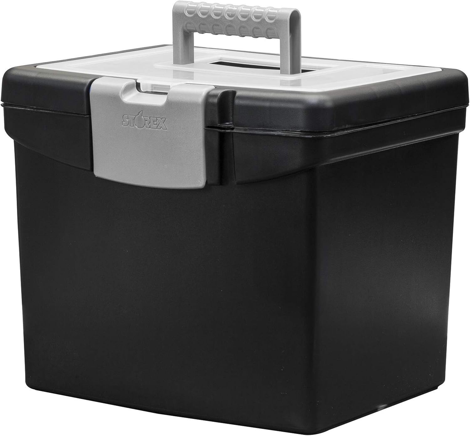 File Storage Box Translucent Storage Lid, Black 1-Pack 61504F01C