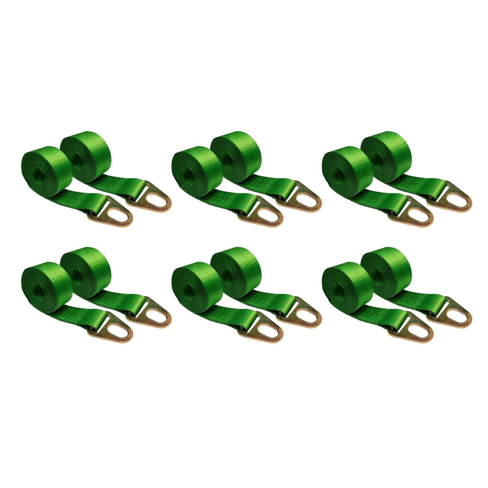 USA 12 Pack 2" x 10' Chevron Wheel Lift Lasso Strap w/ Keyhole For Auto Tie Down