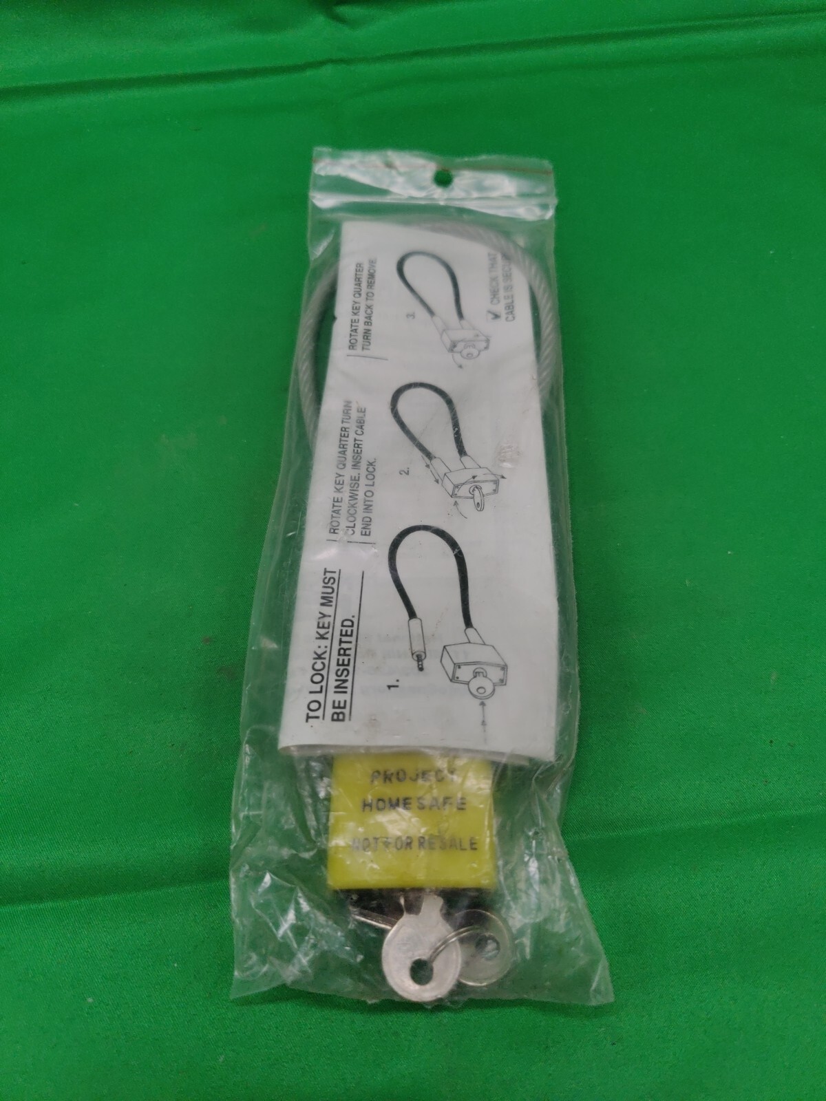 Gun lock Ruger firearm cable lock 16" yellow Homesafe 2 KEYS A3
