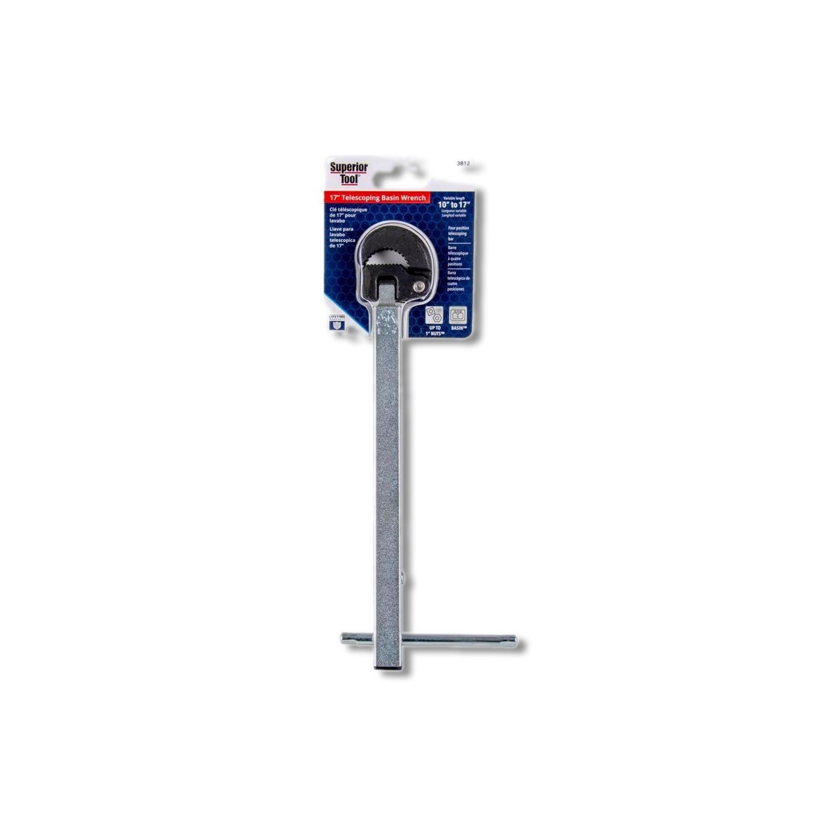 Superior Tool 1 in  X 16 in Telescopic Basin Wrench 3812