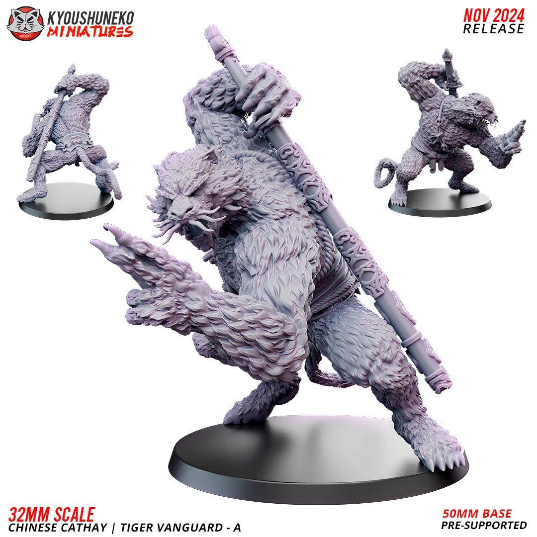 Tiger Vanguard - A - 28-32mm Chinese Cathay - Resin Tabletop Miniature