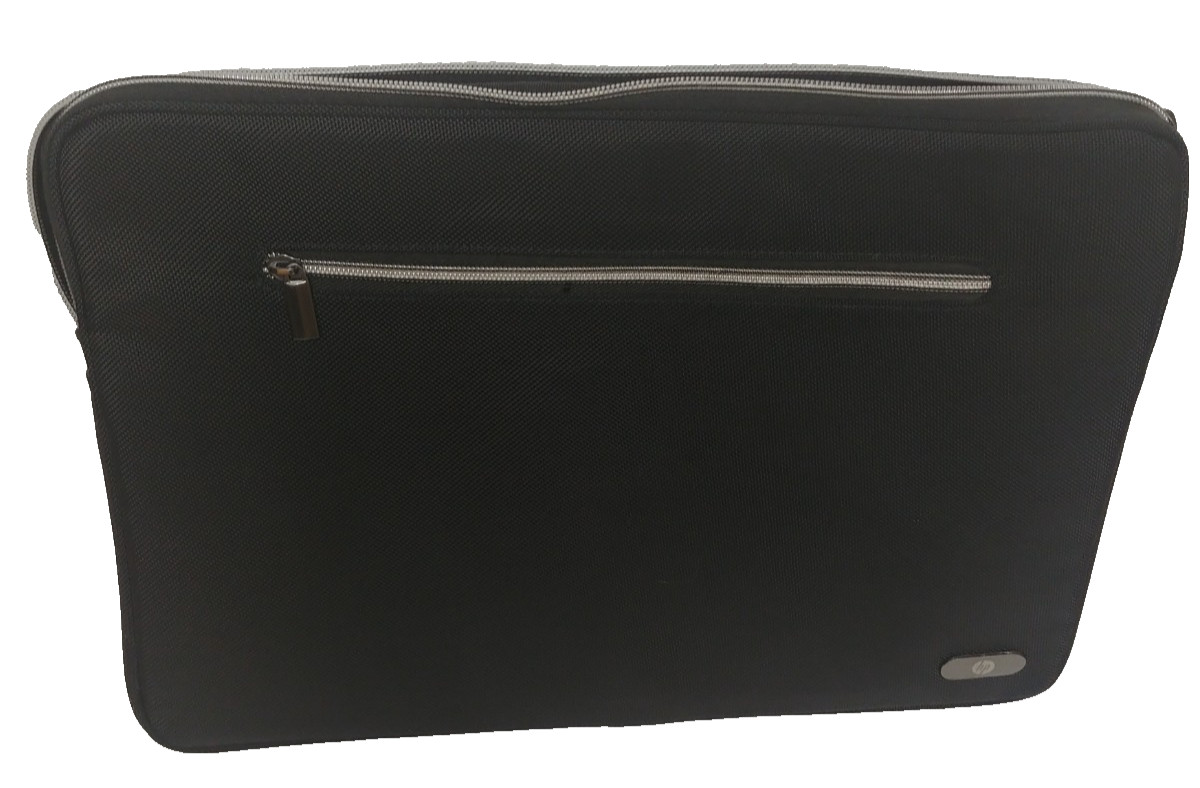 HP Laptop Computer Black Bag 15" x 11" Padded Interior Outside Zipper NICE