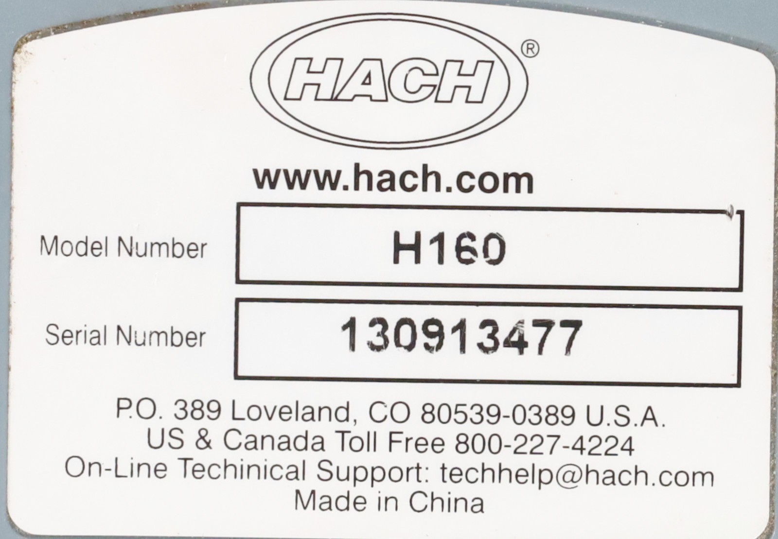 HACH H160 Portable pH Meter